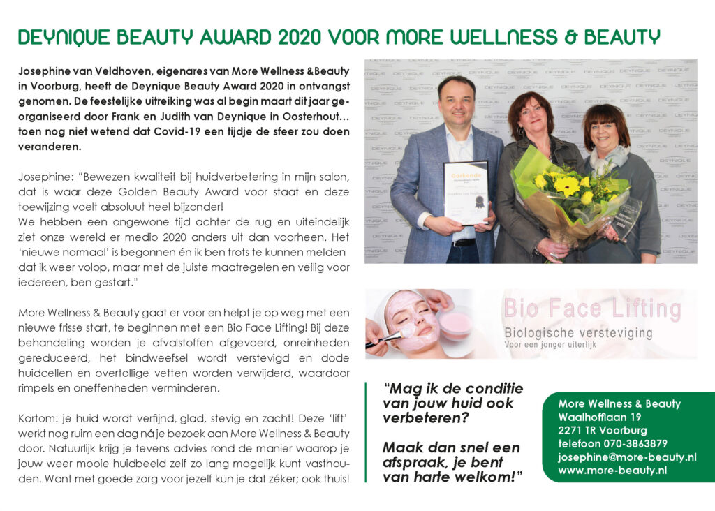 Artikel Deynique Beauty Award in Stijl & Allure